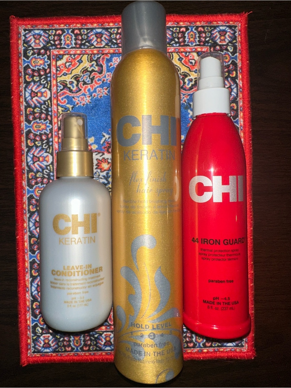CHI Leave in, Hair Spray and 44 Iron Guard Haircare Set NEW